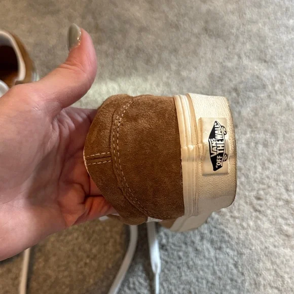 Vans Classic Brown Suede and White Womans Sneakers - Picture 6 of 10